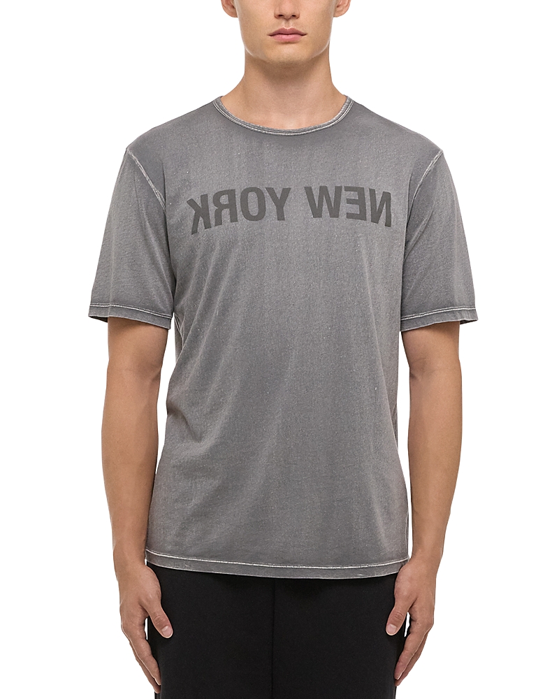 Helmut Lang Garment-dyed New York Tee In Gunmetal