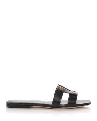 Women&#39;s Via Leather Slide Sandals