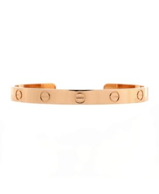 Pre-Owned Cartier Love Cuff Bracelet 18K Rose Gold