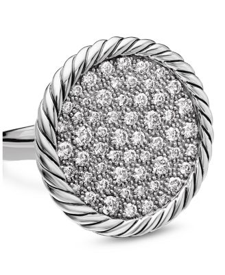 Sterling Silver DY Elements&reg; Pav&eacute; Diamond Ring