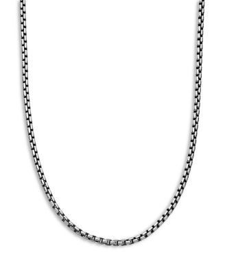 David Yurman Small Box Chain Necklace with an Accent of 14K Gold 2.7mm, 18