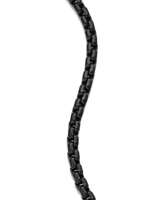 Men's Box Chain Bracelet in Darkened Stainless Steel, 5mm