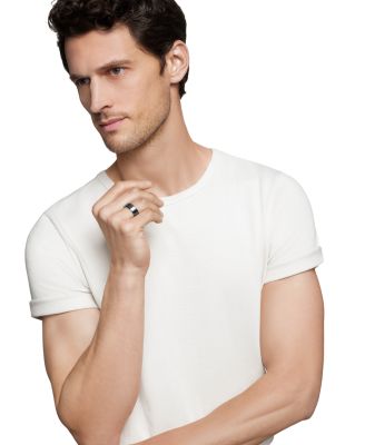 Men's Gray Titanium 8.5mm Beveled Band