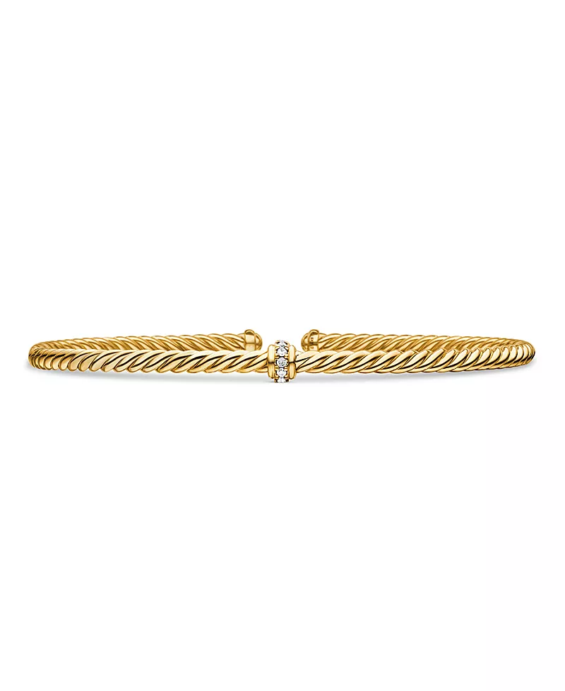 David Yurman Renaissance Center Station Bracelet with Diamonds in 18K Gold