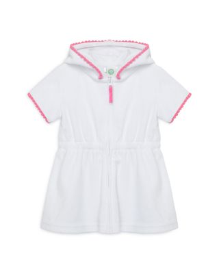 Girls' Hooded Zip Front Swim Cover Up - Baby 