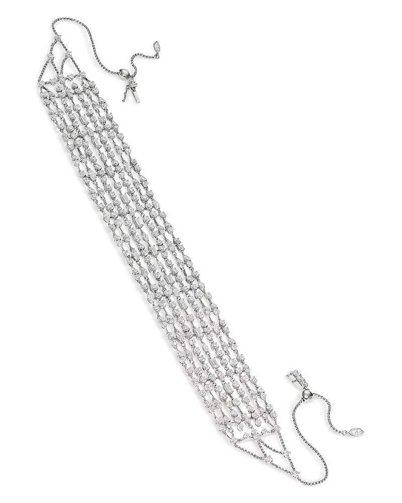 Nadri Cabaret Cubic Zirconia Multi Row Choker Necklace, 15 - Exclusive