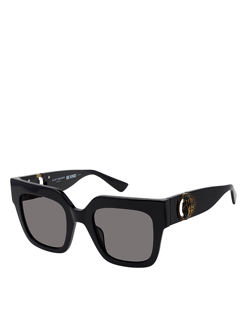 Kurt Geiger Rectangular Sunglasses, 60mm In Black