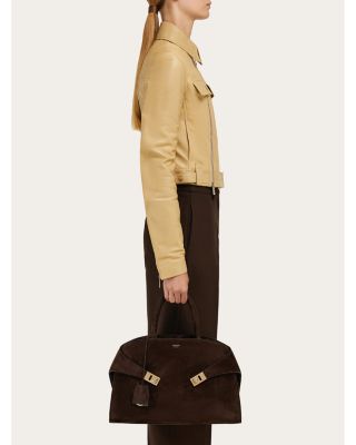 Medium Suede Hug Handbag