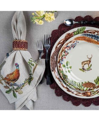 Forest Walk Caf&eacute; Au Lait Napkin with Animals