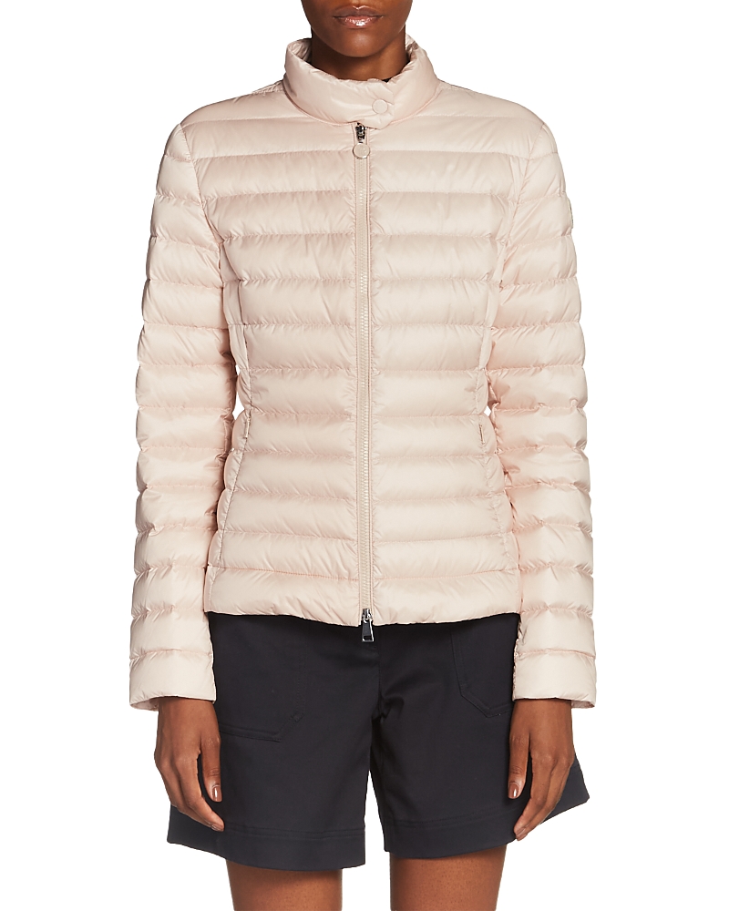 Moncler Abderos Tech Short Down Jacket In Light Pink
