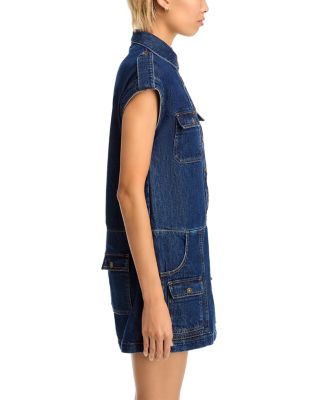 white christmas dresses Marine Layer Women's Denim Midi Dress - Blue main image 0