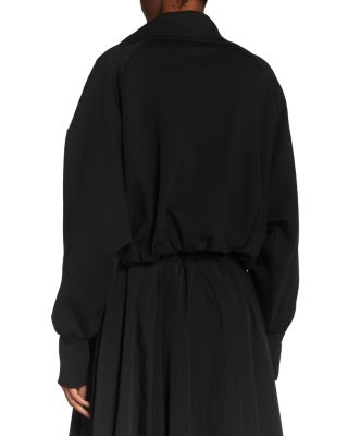 Wide Collar Zip Front Cardigan