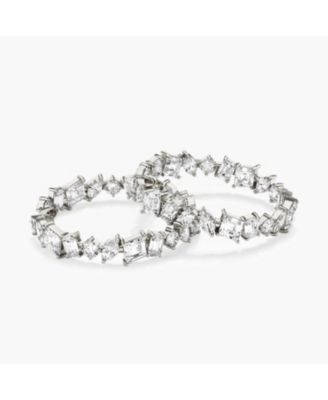  Illuminate Hoops in 14K White Gold, 18.3ctw Mixed Shaped Lab Grown Diamonds