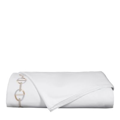 DEA Luxury Linens - Chaine Embroidered Sateen Duvet Cover, King