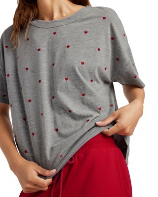 Splendid - Embroidered Hearts Tee