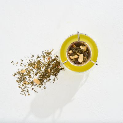 Almond Matcha Green Tea for Joy, 6 oz. Violet Glass Apothecary Jar 