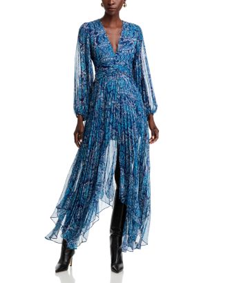 Paloma Women's Maxi Dress Aqua Floral Block Print