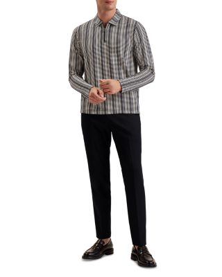 Capuzzo Regular Fit Zip Up Long Sleeve Polo