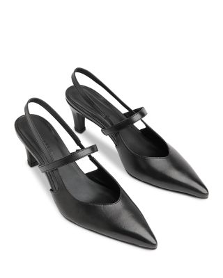 Women's Cecily Pointed Toe Slingback Kitten Heel Pumps