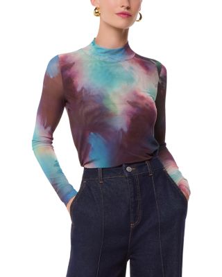 Whistles - Mock Neck Mesh Top