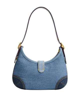 バッグ Coach Blue Denim and Suede Hobo Handbag Coach The Coach Originals Denim Hamptons Hobo | Shopbop