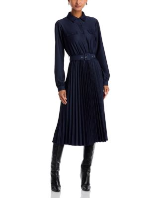 T Tahari - Pleated Midi Dress