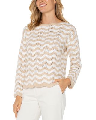 Boat Neck Long Sleeve Sweater