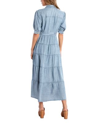 Lyla Tiered Denim Maxi Dress