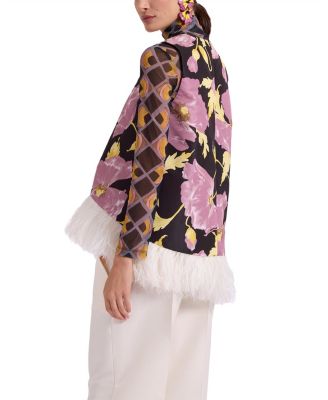 La Scala Feather Trim Top