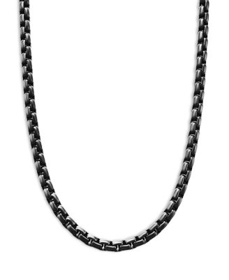 David Yurman - Men's Stainless Steel & Sterling Silver Box Chain Necklace, 5mm