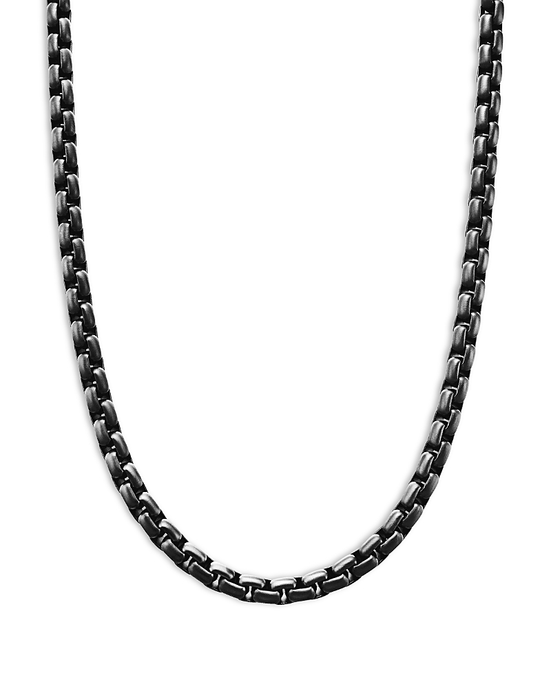 David Yurman Stainless Steel & Sterling Silver Box Chain Necklace, 22