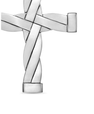 Men's DY Helios Cross Pendant in Sterling Silver, 48mm
