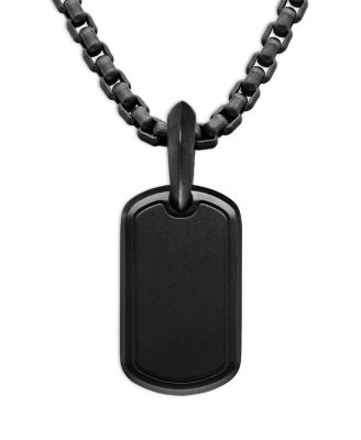 Men's Sculpted Cable Tag in Black Titanium, 21mm