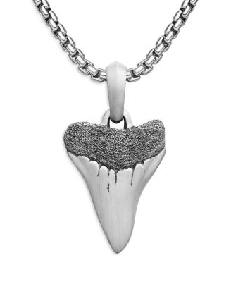 Men's Sterling Silver Shark's Tooth Amulet