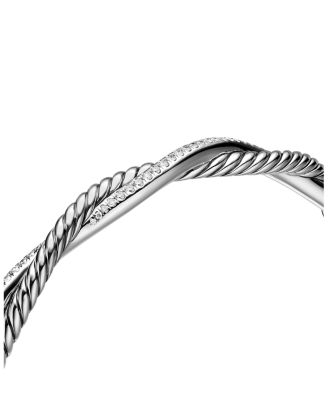 Sterling Silver Petite Infinity Bracelet with Diamonds