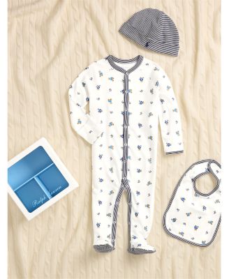 Boys' 3-Pc. Polo Bear Coverall Set - Baby