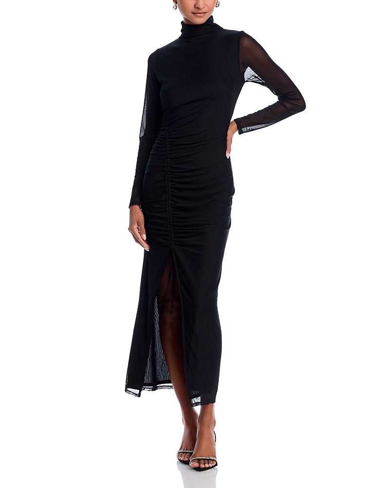 AQUA MOCK NECK DRESS - EXCLUSIVE