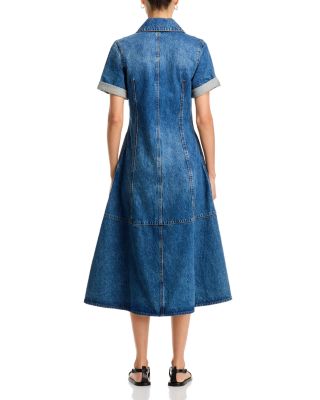 Button Front Denim Dress