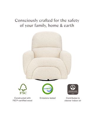 Rainbow Recliner and Swivel Glider in Teddy Loop