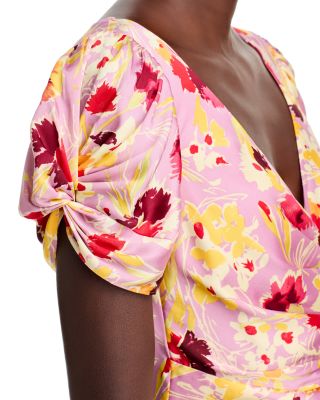 Tossed Floral Walker Dress