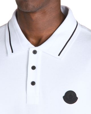 Cotton Logo Patch Tipped Polo Shirt