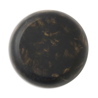 Hugo Black and Gold Swirled Small Resin Serving Bowl, Set of 2