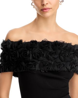 Off-the-Shoulder Side Tuck Gown