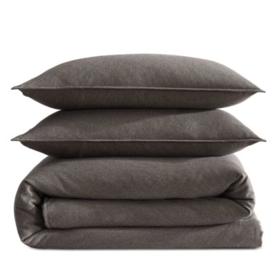 Calvin Klein - Melange Flannel 3 Piece Comforter Set, Queen