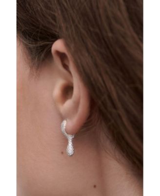 Women's Pave Ray Hoops