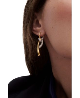 Women&#39;s Pave Twist Hoops