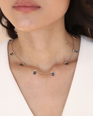 Stone Deco Charm Necklace, 16"-19" 