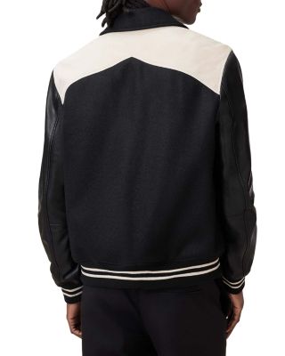 Endleton Mixed Media Western Bomber Jacket