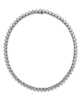 Bloomingdale's Fine Collection - Certified Lab Grown Diamond Tennis Necklace in 18K White Gold, 51.0 ct. t.w.