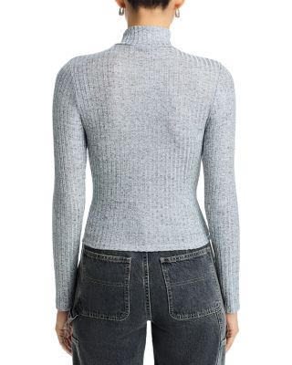 Sparkle Rib Turtleneck Top - Exclusive